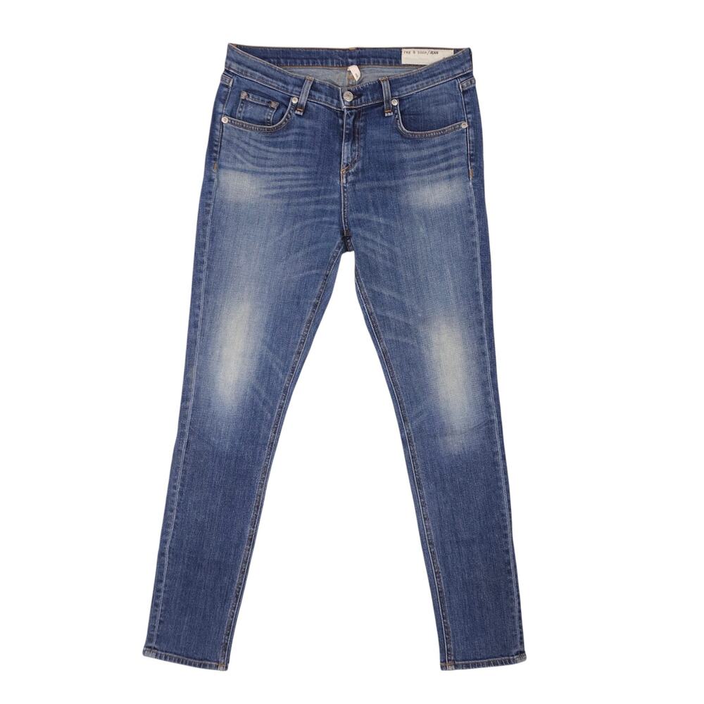 Rag & Bone Dash Slouchy Skinny Jeans Chamberlain Blue Sz 26
